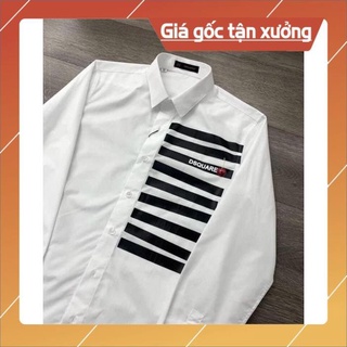 [XẢ KHO] Áo Sơ Mi Nam Cao Cấp Hàn Quốc  chất liệu đũi, mềm mịn mỏng không nhăn, không phai màu TAY DÀI PHỐI SỌC NGANG