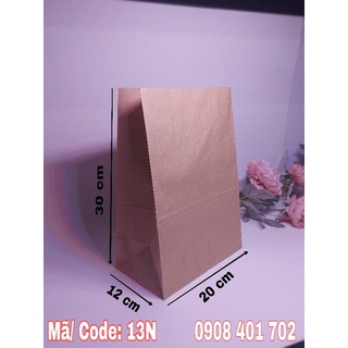 100 túi giấy kraft không quai - giấy xi măng