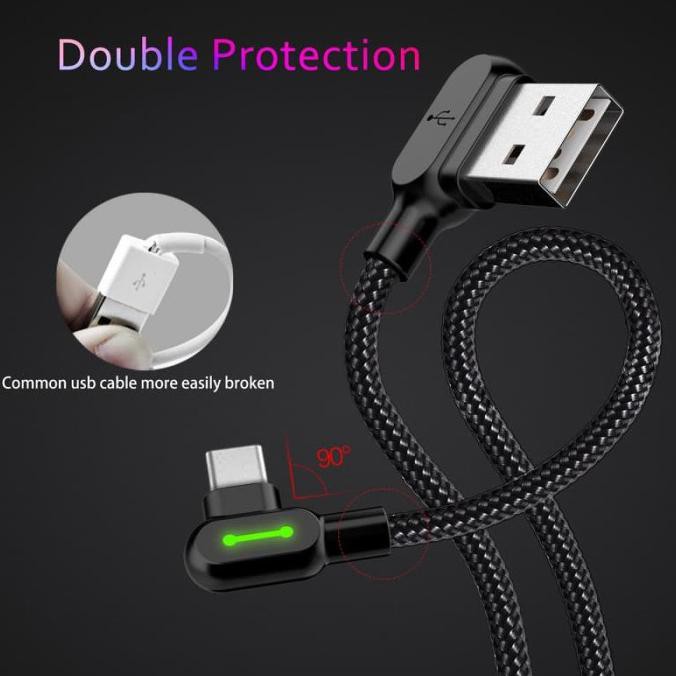 Mcdodo Dây Cáp Sạc Nhanh Cổng Usb 90 Độ Có Đèn Led Cho Samsung Xiaomi - Ca-5281