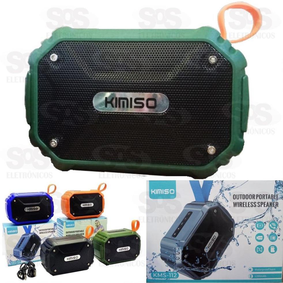 Loa Bluetooth Mini Cầm Tay KIMISO KMS-112 Loa Không Dây Bass Siêu Trầm Chống Nước Hỗ Trợ FM,Thẻ nhớ, USB, AUX 3.5