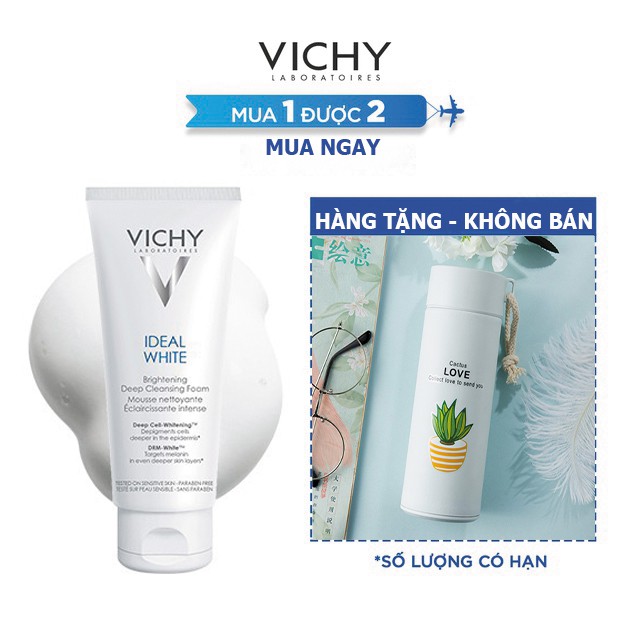 Sữa Rửa Mặt Tạo Bọt Dưỡng Trắng Da Vichy Ideal White Brightening Deep Cleansing Foam 100ml | BigBuy360 - bigbuy360.vn