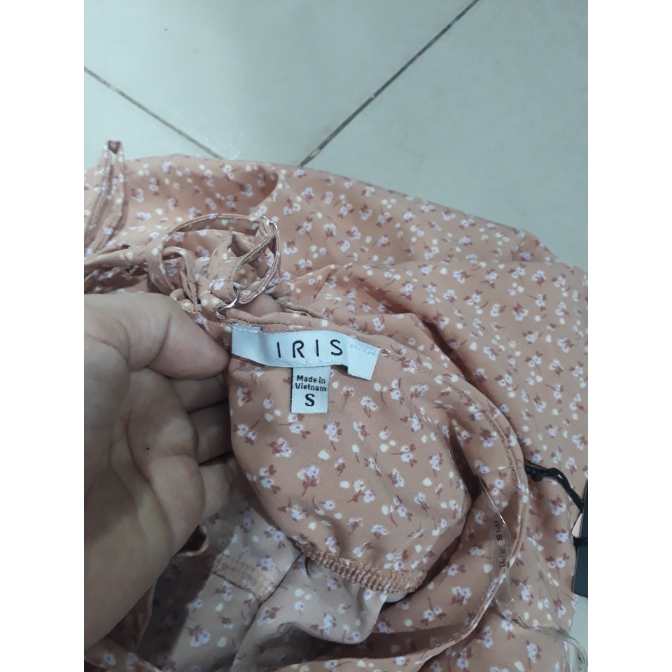 BIGSIZE Đầm lụa hai dây hoa nhí