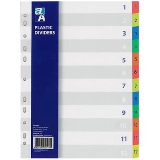 Bià phân trang nhựa 12 số khổ A4 Double A