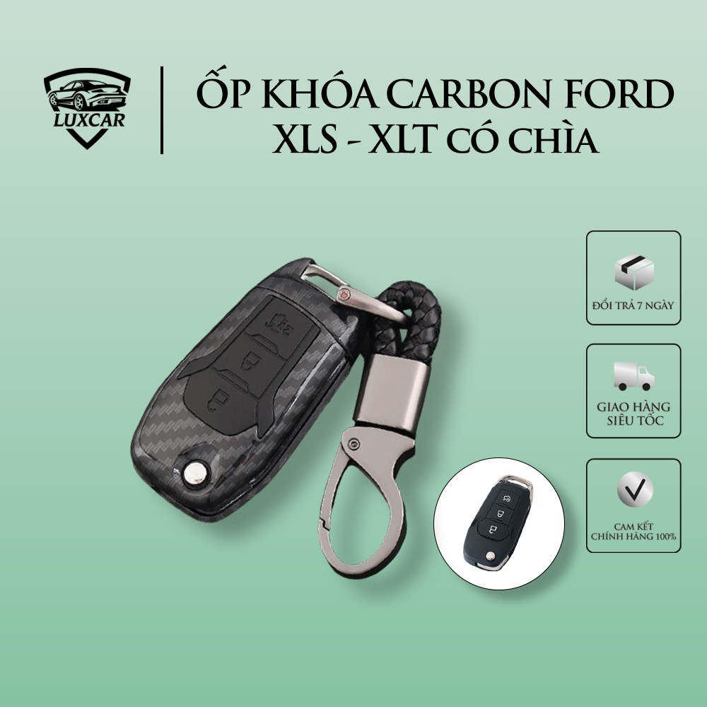 Ốp Khóa Carbon FORD Cao Cấp LUXCAR Cho Dòng Xe FORD XLS - XLT Có Chìa