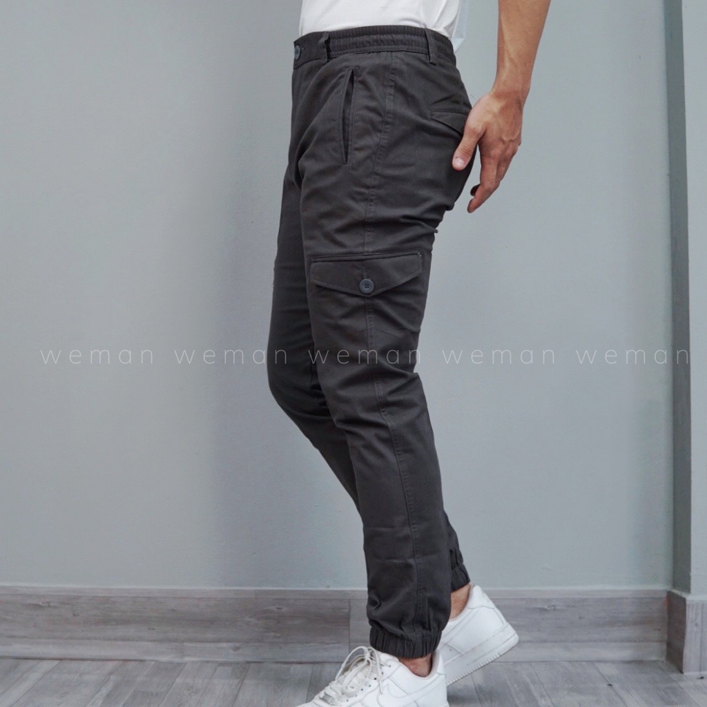 Quần jogger nam, Quần jogger kaki nam chất liệu kaki cao cấp lưng thun co dãn WEMAN - JG01