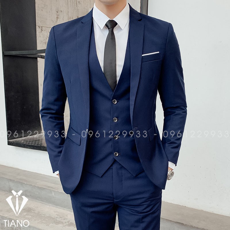 Bộ vest nam, suit nam cao cấp màu đen - nhiều màu - chất vải co giãn nhẹ - đủ size