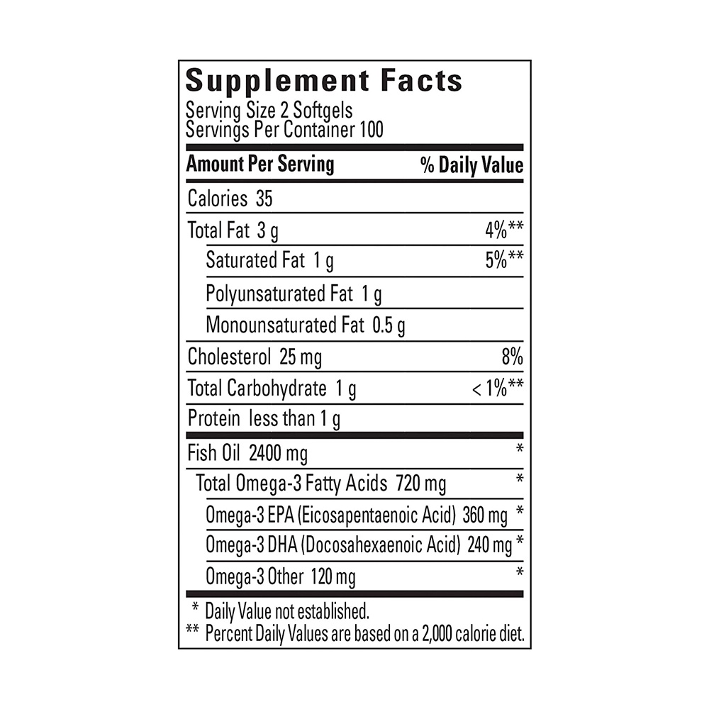 Viên uống dầu cá Omega 3 Nature Made Fish Oil 1200mg của Mỹ