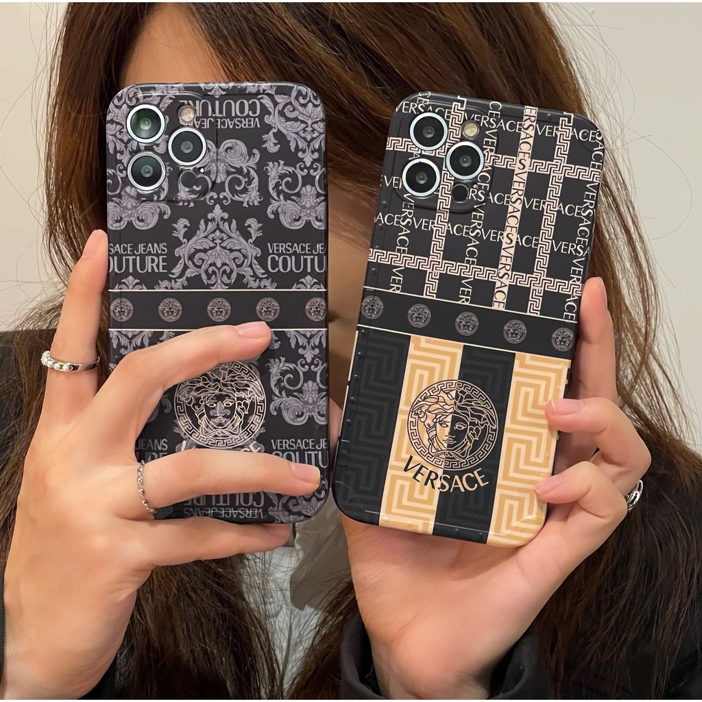 Ốp điện thoại dẻo họa tiết Versace thích hợp cho IPHONE 7/8/SE2 7PLUS/8PLUS X/XS XSMAX 11 PRO 11PROMAX 12 PRO 13PROMAX