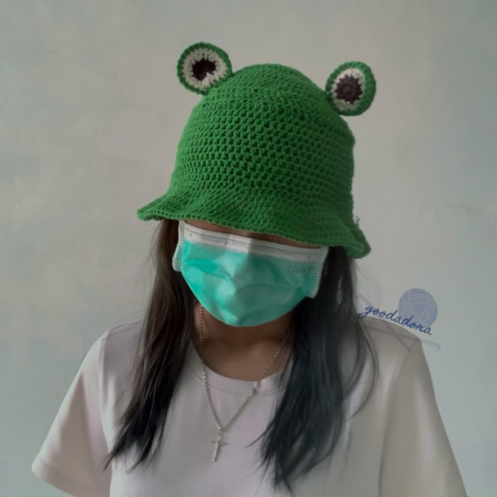Mũ len handmade hình chú ếch ngộ nghĩnh đáng yêu