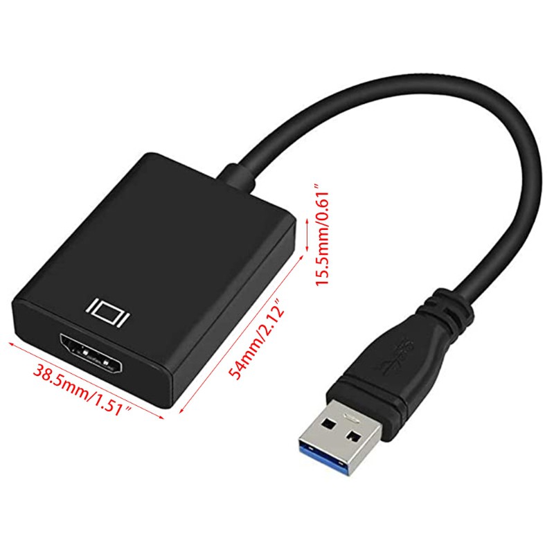 Đầu Chuyển Đổi Cổng Usb Sang Hdmi 3.0 / 2.0 Sang Hdmi 1081p Full Hd Chuyên Dụng
