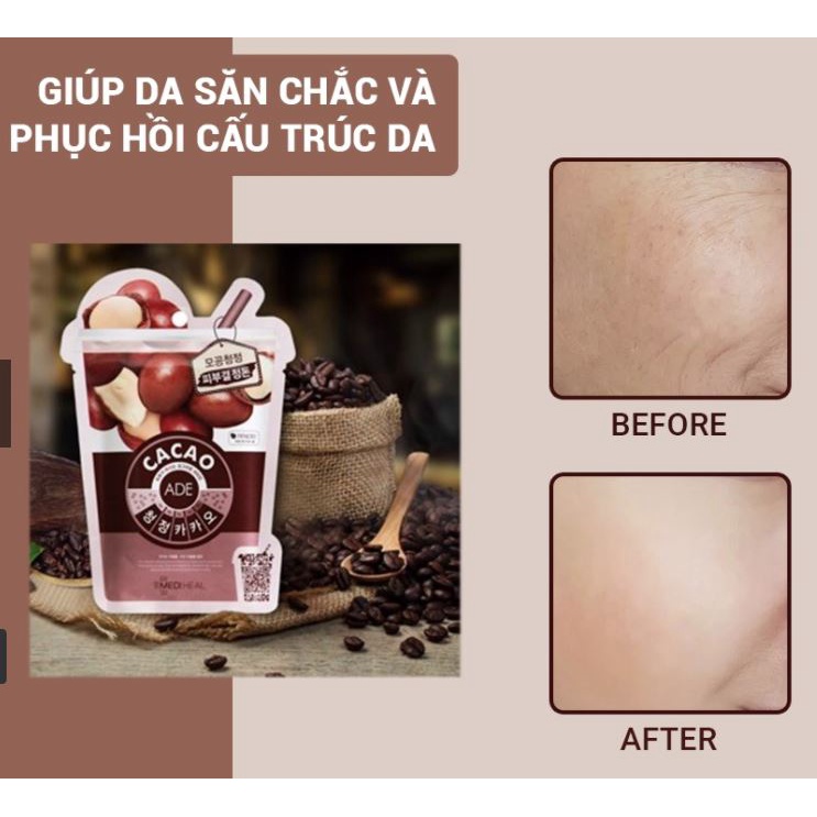 Combo 5 Mặt Nạ Ca Cao Giúp Kiểm Soát Nhờn - Mediheal Cacao Vita Mask 20ml - Mịn Da, Thải Độc Da