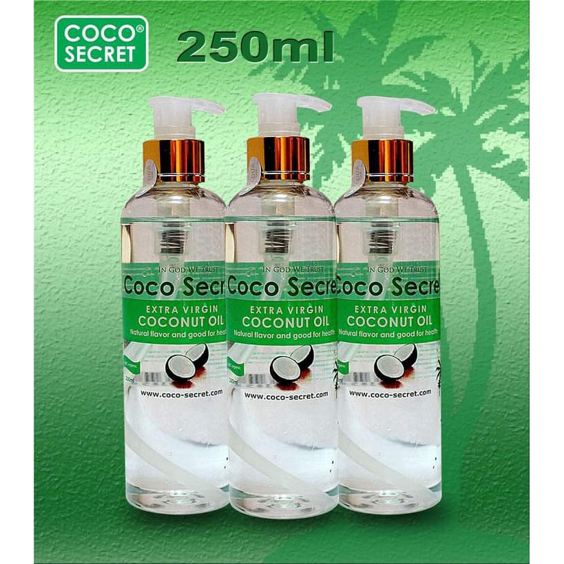 [kèm quà] Dầu Dừa Nguyên Chất Coco Secret 250ml - dưỡng tóc, dưỡng mi, dưỡng da, dưỡng môi...