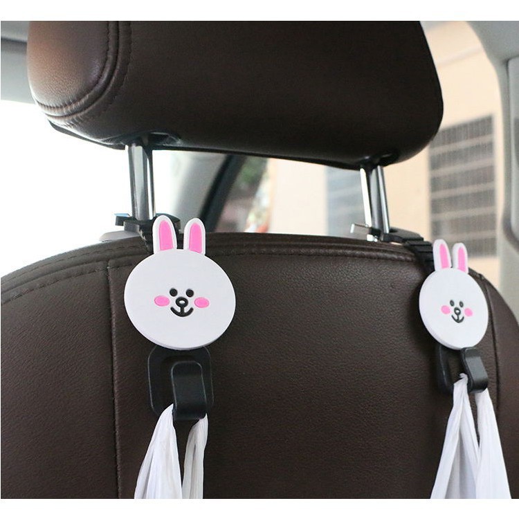 Set 2 móc đeo trên xe ô tô hình dáng hoạt hình ngộ nghĩnh
