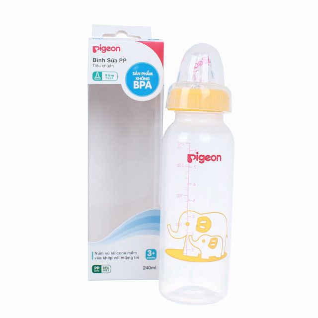 Bình sữa Pigeon PP tiêu chuẩn12ml&amp; 240ml