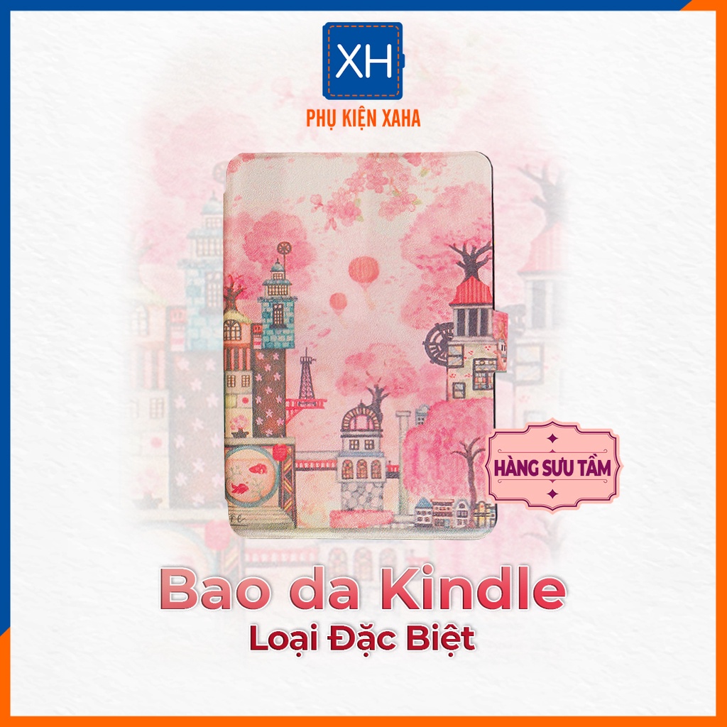 Bao Da Máy Đọc Sách Kindle Paperwhite 4 Lâu Đài Rừng Cây - Phụ Kiện Xaha