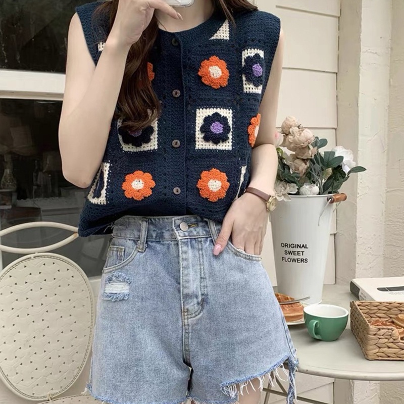 Áo Khoác Cardigan Cotton Thêu Họa Tiết Hoa Rỗng Phong Cách Pháp Mùa Hè Dành Cho Nữ