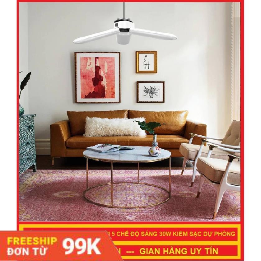 Đèn Năng Lượng Mặt Trời 3 Cánh Cao Cấp 30W - Chống Nước - Nhiều Chế Độ Sáng - Kiêm Luôn Sạc Dự Phòng - Bảo Hành 3 Tháng