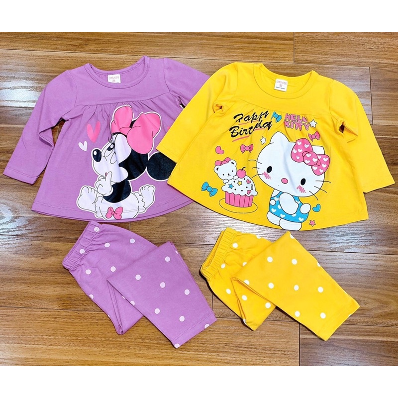 Quần áo bé gái, Bộ dài tay baby doll dễ thương. Hàng nhà máy chuẩn đẹp