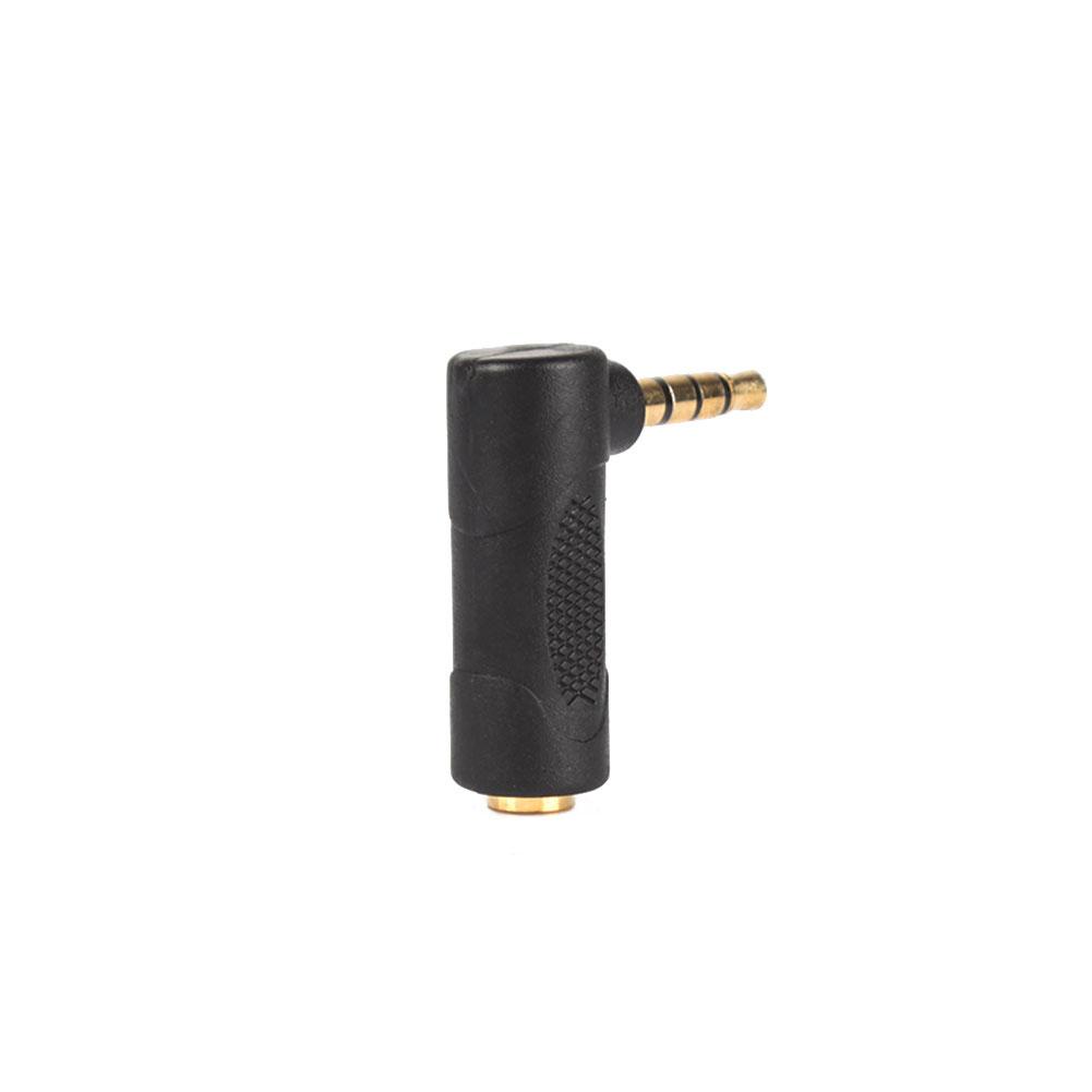 1 Đầu Chuyển Đổi Âm Thanh 90 Độ 3.5mm 4 Kênh Chuyên Dụng Đen
