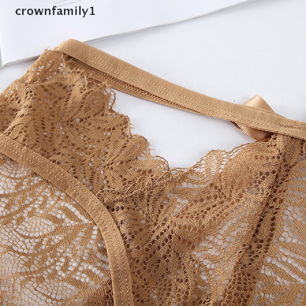 [crownfamily1] Quần Lót Ren Lưng Thấp Thắt Nơ Gợi Cảm Dễ Thương Cho Nữ