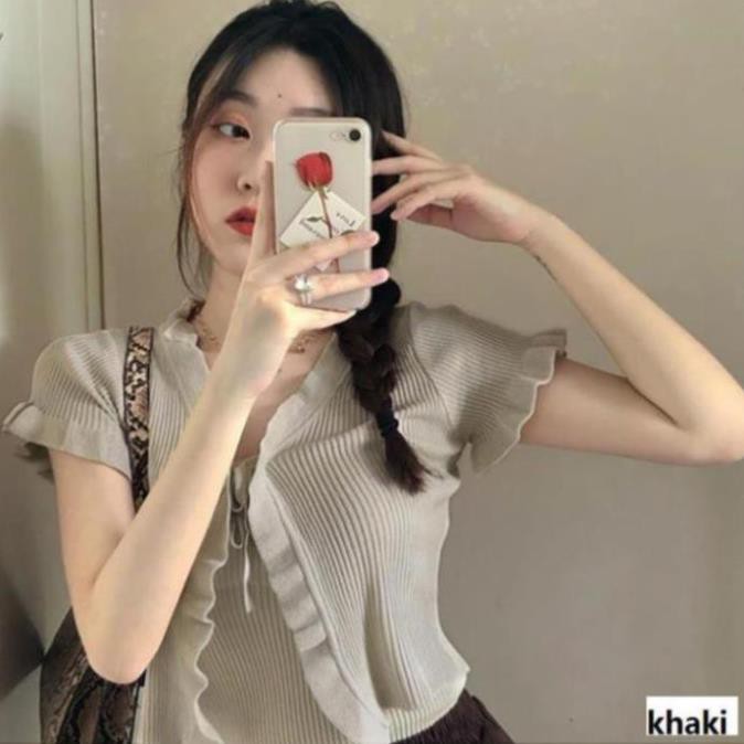 Áo Khoác Cardigan Dệt Kim Phối Ren Xinh Xắn Cho Nữ - kiwiuri | BigBuy360 - bigbuy360.vn