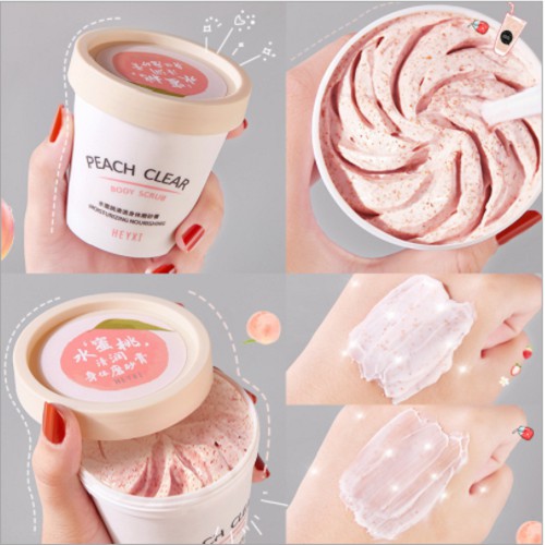 Tẩy Da Chết Body Đào Heyxi Peach Clear Body Scrub 200ML