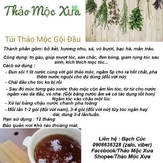(DH C Hà)Túi Thảo Mộc gội đầu