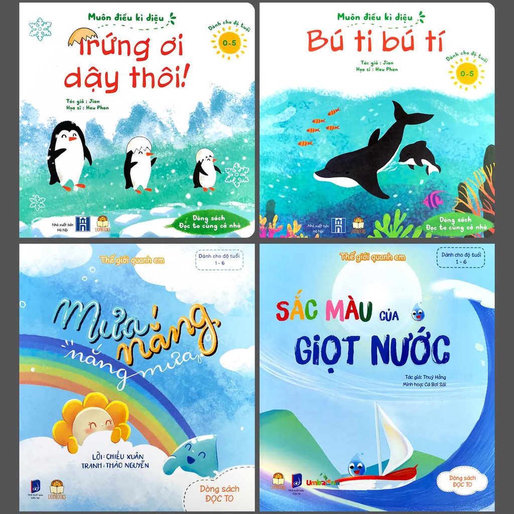 Sách - Gia đình bé bỏng - Dòng sách đọc to 0 - 6 tuổi tặng stickers or Postcard or tranh tô màu (Combo tùy chọn)