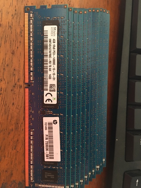 Ram SK Hynix, Sam Sung  4GB PC3L-14900 DDR3 bus 1866MHz