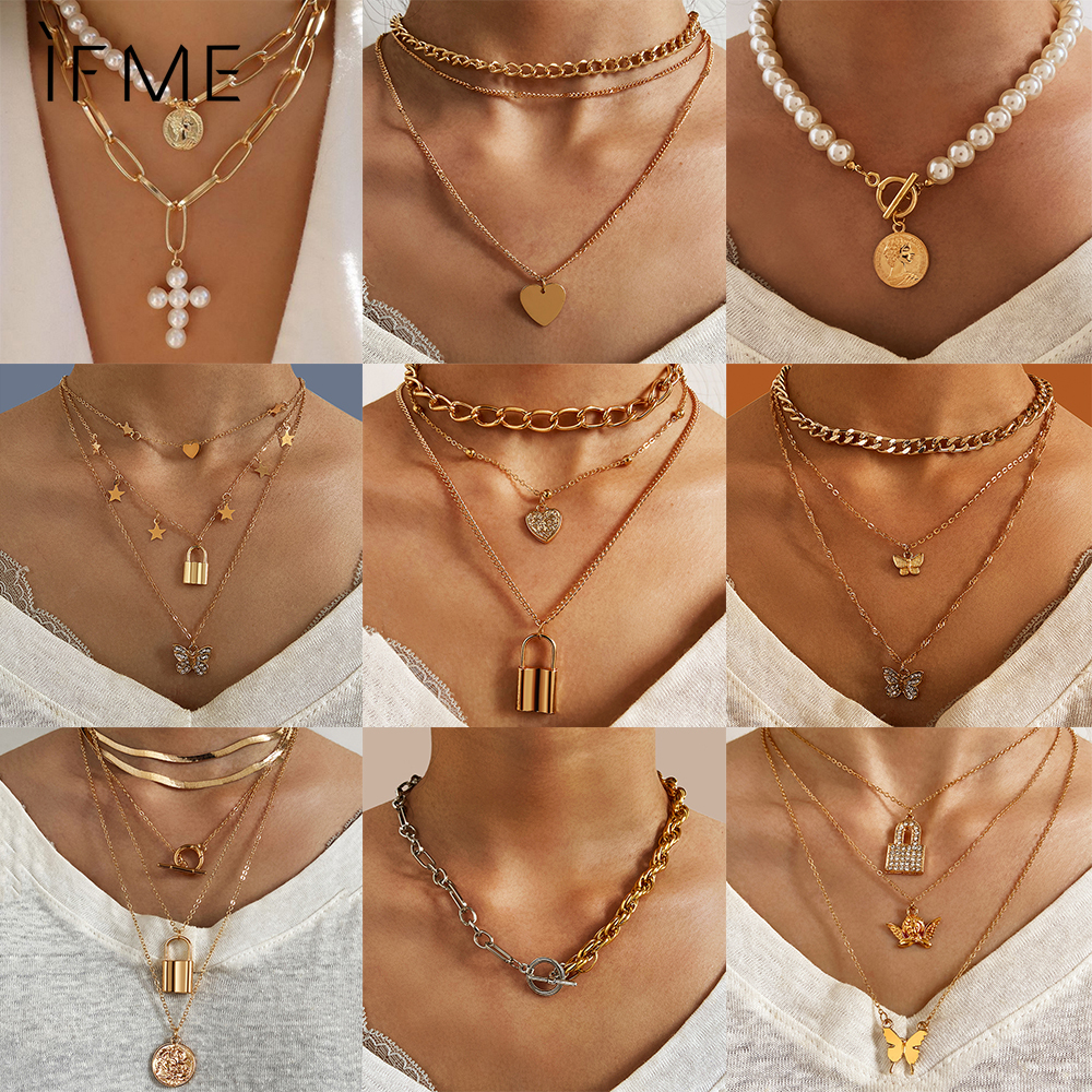 IF ME Vòng Cổ Choker Nhiều Lớp Thời Trang Dành Cho Nữ