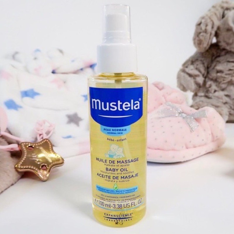 Dầu Massage Cho Trẻ Sơ Sinh Và Em Bé Mustela Baby Oil 100ml