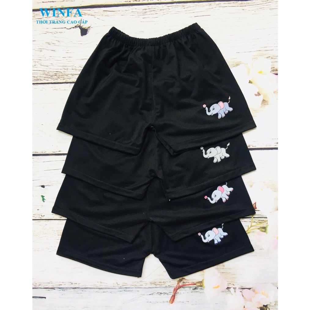 Quần thun bé trai màu đen từ 3-39kg - quần thun trẻ em, 100% cotton co giãn - mặc ở nhà, đi chơi đều được-in hình