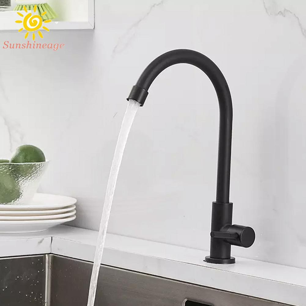 Faucet 304 Stainless Steel Black Kitchen Faucet Single Hole High Quality