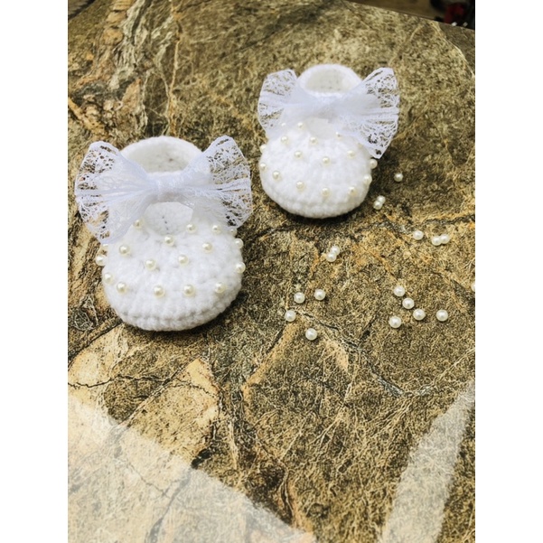 Giày len công chúa bé gái 0-18m