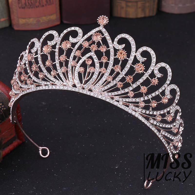 ❤HHN-VN 2019New High Grade Baroque Crown Tiara Europe and the United States Beam Luxury Handmade Rhi