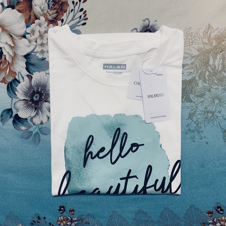 Áo thun Hello Beautiful phông cotton sang xịn mịn HÃNG HALAN