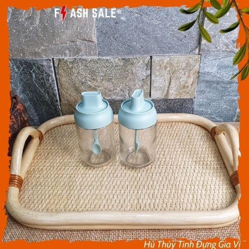 [Flash Sale] Hủ Thủy Tinh Đựng Gia Vị Nắp Xanh Hàng Cao Cấp 250ml- Hàng Sẵn Tại Kho