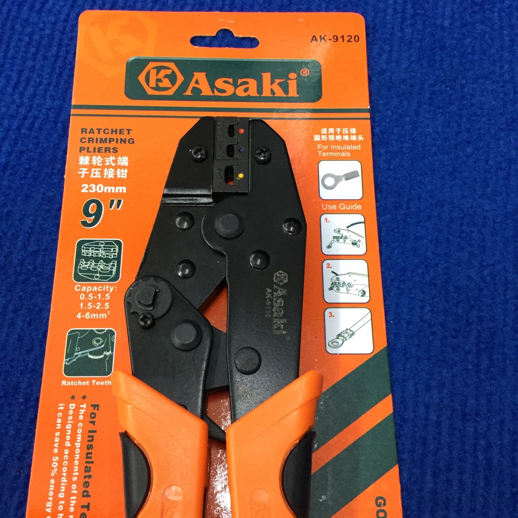 Kìm bấm cosse tròn Asaki AK-9120