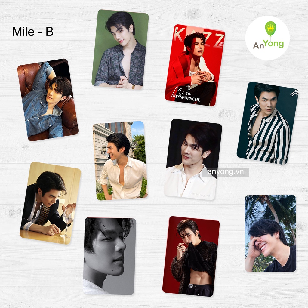 Set 10 tấm card hình boy love Thái Lan bo góc tặng sleeve