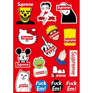 Sticker dán nón bảo hiểm dán keo xe supreme hot