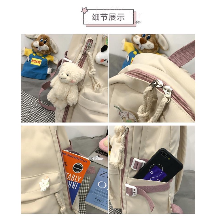 Schoolbag female college students Japanese backpack 2021 new Korean version cute backpack for junior high school students