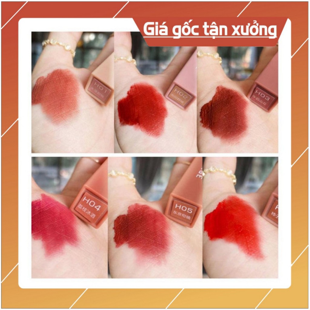 Son Kem Lì Colordiary hãng HERORANGE  Mềm Mịn Như Nhung Bền Màu Với Thiết Kế Ống Vuông Nắp Trong Sang Trọng