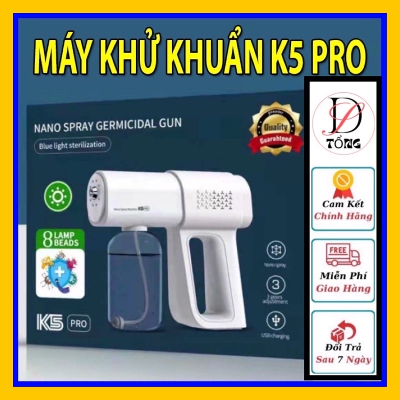 Xịt Khử Khuẩn Cầm Tay, Súng Phun Khử Khuẩn K5 Pro Cao Cấp Súng Khử Khuẩn K5pro Laser 8 mắt