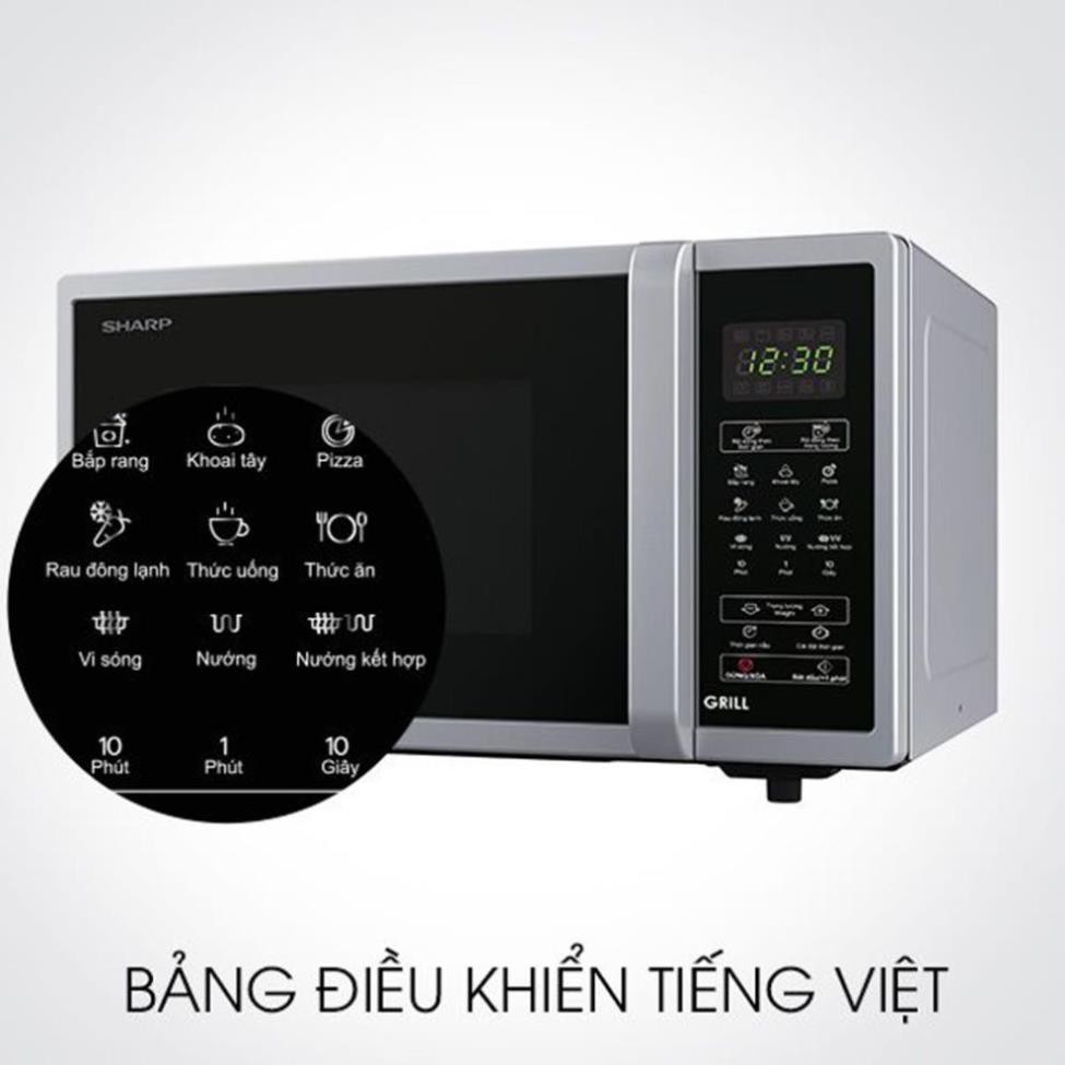 Lò vi sóng điện tử có nướng Sharp R-G372VN-S 23 lít