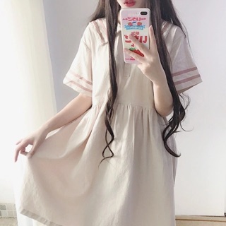Đầm thủy thủ cài nút