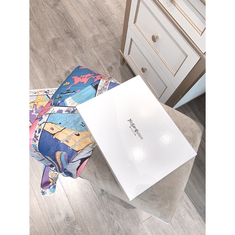Túi Y hoạ tiết ô sz 27cm da dê