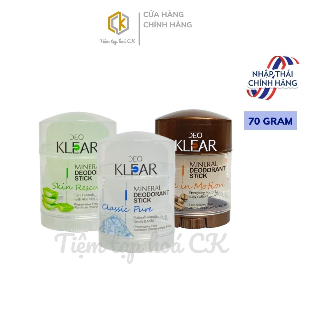 Lăn Khử Mùi, lăn nách đá khoáng KLEAR Thái lan 70gr