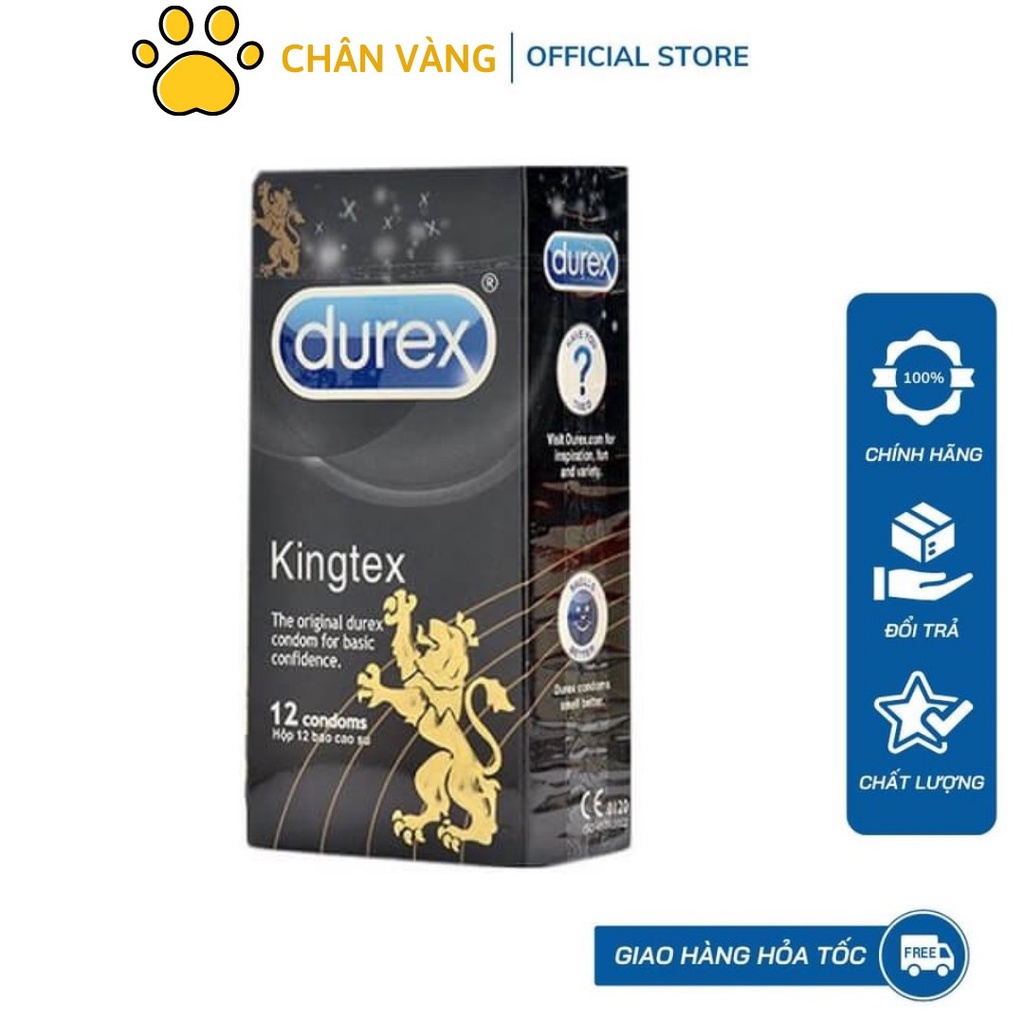 Combo 2 hộp bao cao su Durex Performa và bao cao su Durex kingtex, bcs chính hãng