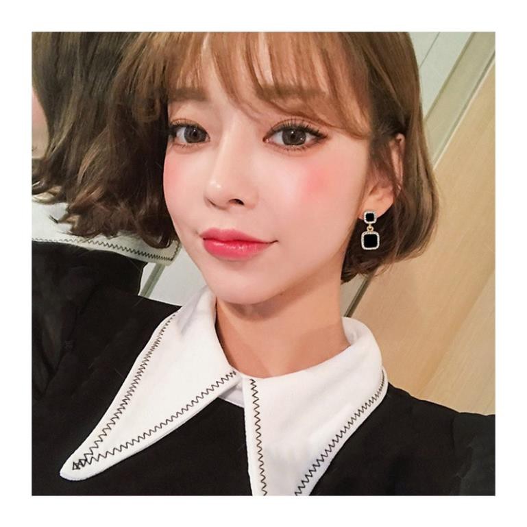 Khuyên Tai Nữ SOLANO Bông Tai Hàn Quốc Thời Trang Hình Vuông Kép Cho Nữ Cá Tính FA-001276