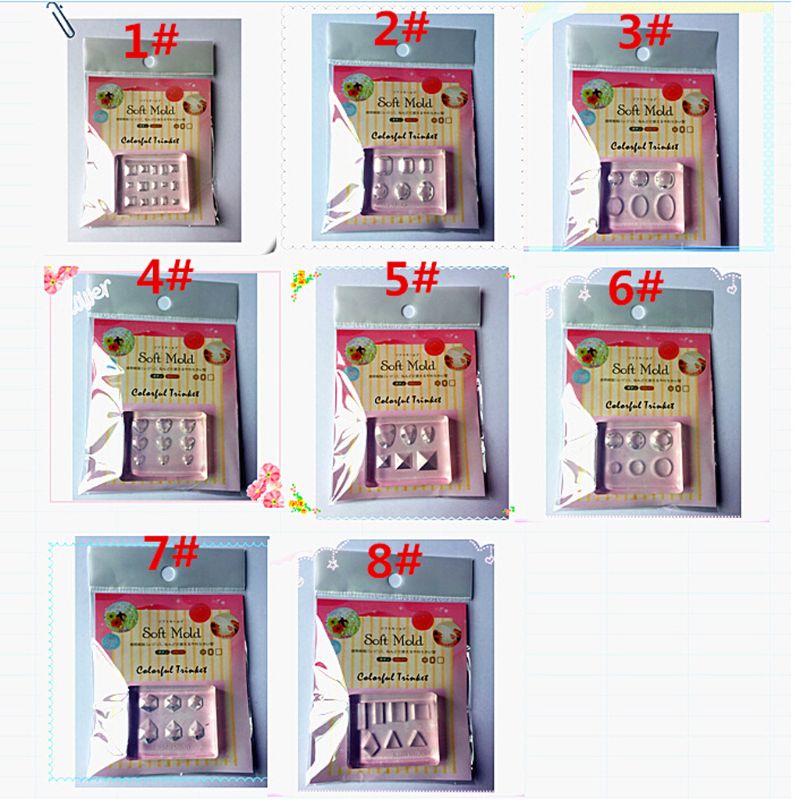 [Hàng mới về] Khuôn silicon làm đá pha lê nổi chạm khắc 3D trang trí móng tay nghệ thuật